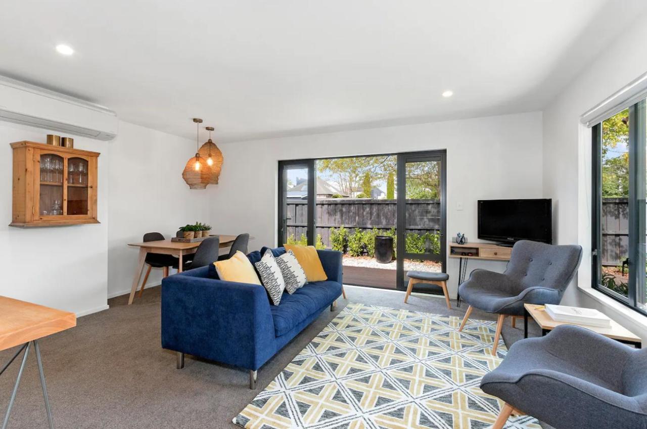 Modern Merivale Village Apartment with Garden Christchurch Exterior foto